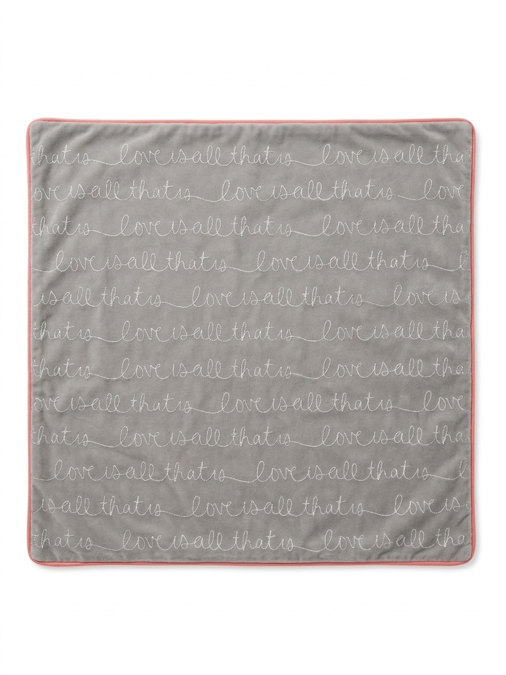 Under the Canopy "The Lover" Euro Sham Gray Organic Cotton Like New